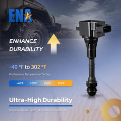ENA ignition coil pack boot closeup showing durable seal for reliable spark