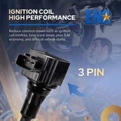 ENA ignition coil pack installed in engine bay demonstrating direct fit benefit
