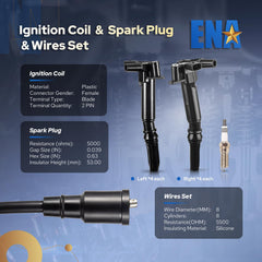 ENA platinum spark plugs closeup highlighting durable electrodes benefit