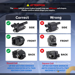 ENA round UF414 ignition coil top with connector for direct fit