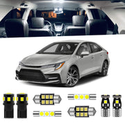 ENDPAGE front packaging showing complete Corolla LED kit and quick benefits