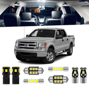 ENDPAGE front packaging showing complete F-150 9-piece LED kit and tools for easy upgrade