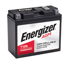 Energizer front view showing compact sealed battery for quick install