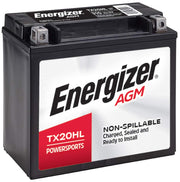 Energizer front view showing sealed AGM case and ready-to-install convenience
