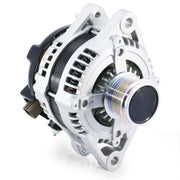 EnTurbo alternator front view showing clean housing and mounting points for easy fitment
