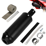EOPOAYI front view muffler showing compact profile and lightweight benefit