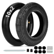 EOPOAYI front view tire mounted on scooter showing ready fit and improved handling