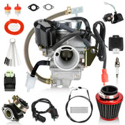 EOPOAYI carburetor front view showing mounting and improved fit