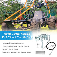 EOPOAYI long 71-inch throttle cable laid flat for easy measurement