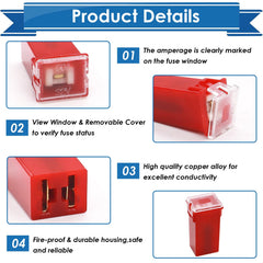 Eoppen top view of fuse engraved rating for quick verification and safety