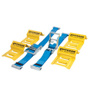 Erickson front packaging showing full chock and strap kit for reliable transport
