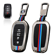 Erivis front view showing sleek metal shell and button access, improves key protection