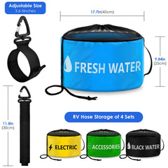 ERKOON close-up of blue potable water bag interior showing waterproof protection