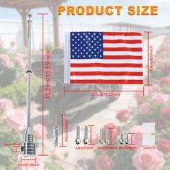 Espear double-sided 6x10" flag displayed for high visibility benefit