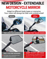Esploratori mirror folded compact to protect glass when parked