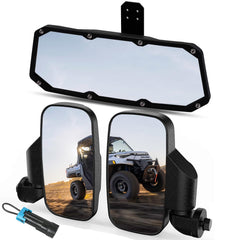 Esploratori front center mirror showing wide rear view benefit