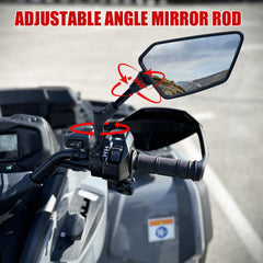 Esploratori swivel rod detail demonstrating quick snap-back adjustment benefit