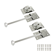 ESUDNT front view showing both stainless latches and included screws for quick install