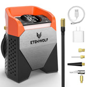 ETENWOLF Zephyr S5 front view showing controls and display, for quick professional inflation