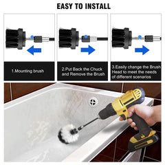 ETOUPA 2-inch conical brush detail showing shape for corners and precise scrubbing