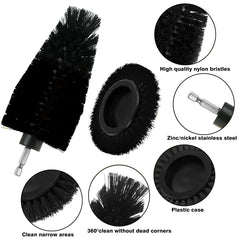 ETOUPA extender attached to brush demonstrating reach into tight spaces and convenience