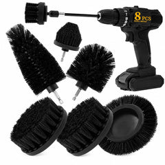 ETOUPA front view set showing all eight brush attachments and benefits fast cleaning