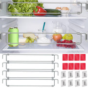 Eudaemiles front packaging with four adjustable RV fridge bars showing durability benefit