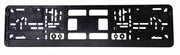 European License Plates front view of black frame showing clean fit and sleek look