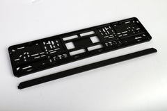 European License Plates detail of multiple mounting holes for versatile installation