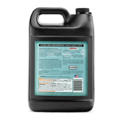 EVANS label close-up highlighting product specifications and usage benefits