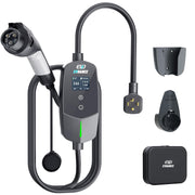 EVDANCE front packaging showing charger and 25ft cable benefit fast home charging