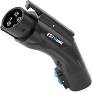 EVDANCE adapter front view showing robust connector and portability benefit
