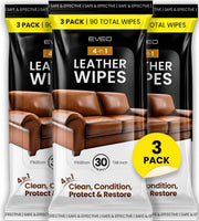 EVEO front packaging showing 3-pack and 90 wipes for easy storage