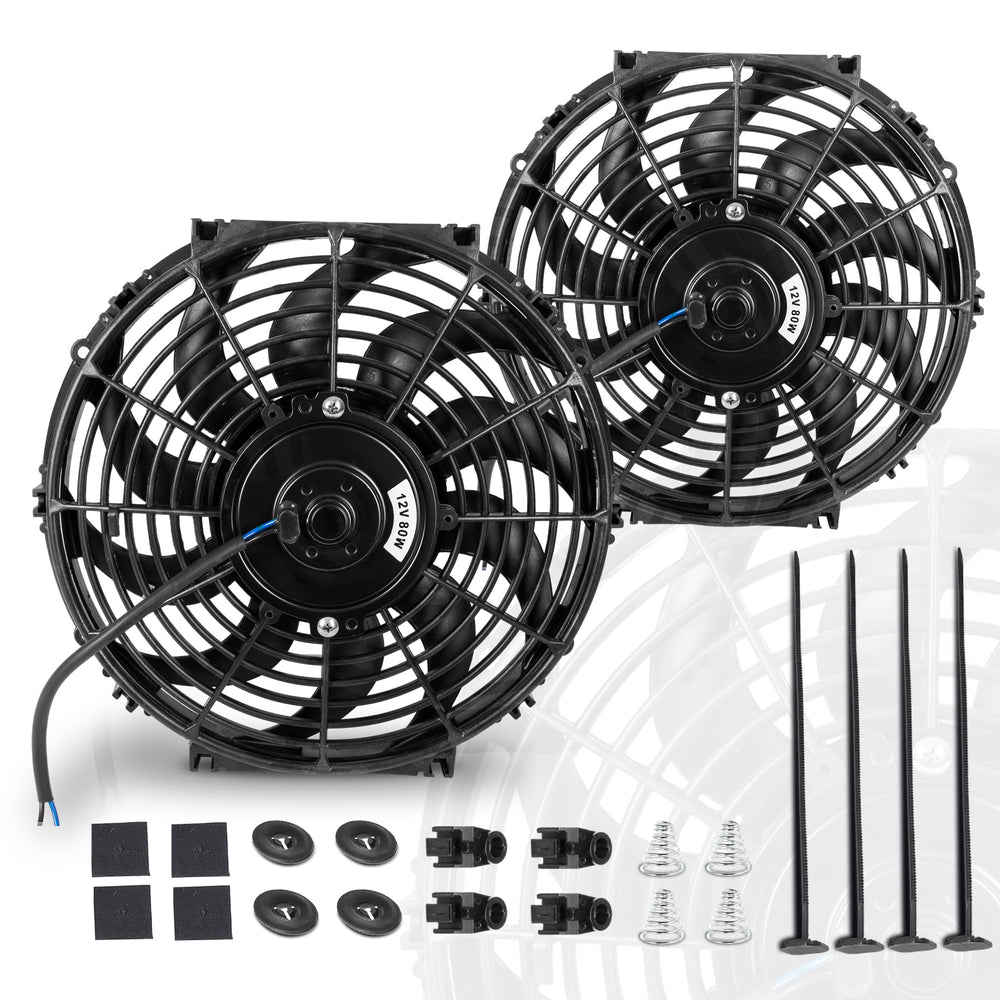EVERESTWAY front view of 12-inch fan showing airflow and compact design benefit