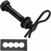 eVerHITCH front view of anti-rattle hitch pin bolt showing durable finish and secure fit