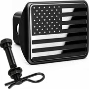 eVerHITCH front view of stainless flag cover shows patriotic style and durable protection