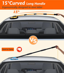 EVERRUSH extendable handle fully extended, easier high-reach cleaning