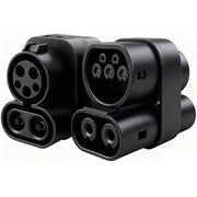 EVHIKING adapter front view showing connectors and robust housing for reliable charging