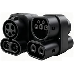 EVHIKING adapter front view showing connectors and robust housing for reliable charging