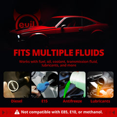 EVIL ENERGY hose routed in an engine bay demonstrating fitment and space-saving benefit