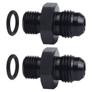 EVIL ENERGY adapter front view showing 6AN and M12 ends and compact design benefit