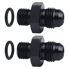 EVIL ENERGY adapter front view showing 6AN and M12 ends and compact design benefit