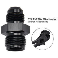 EVIL ENERGY adapter installed on a fuel line demonstrating application in cooler or fuel systems benefit