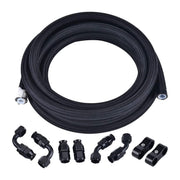 EVIL ENERGY front view of AN10 fuel hose kit showing packaging and 10ft length, durable supply