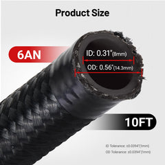 EVIL ENERGY cut end showing CPE inner tube and 304 steel wire for secure fitting connection