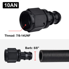 EVIL ENERGY close-up of 7/8-14 UNF 10AN thread detail for precise sealing and strength