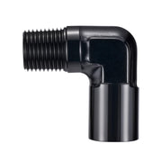 EVIL ENERGY front view of 90° aluminum elbow showing compact profile and durability