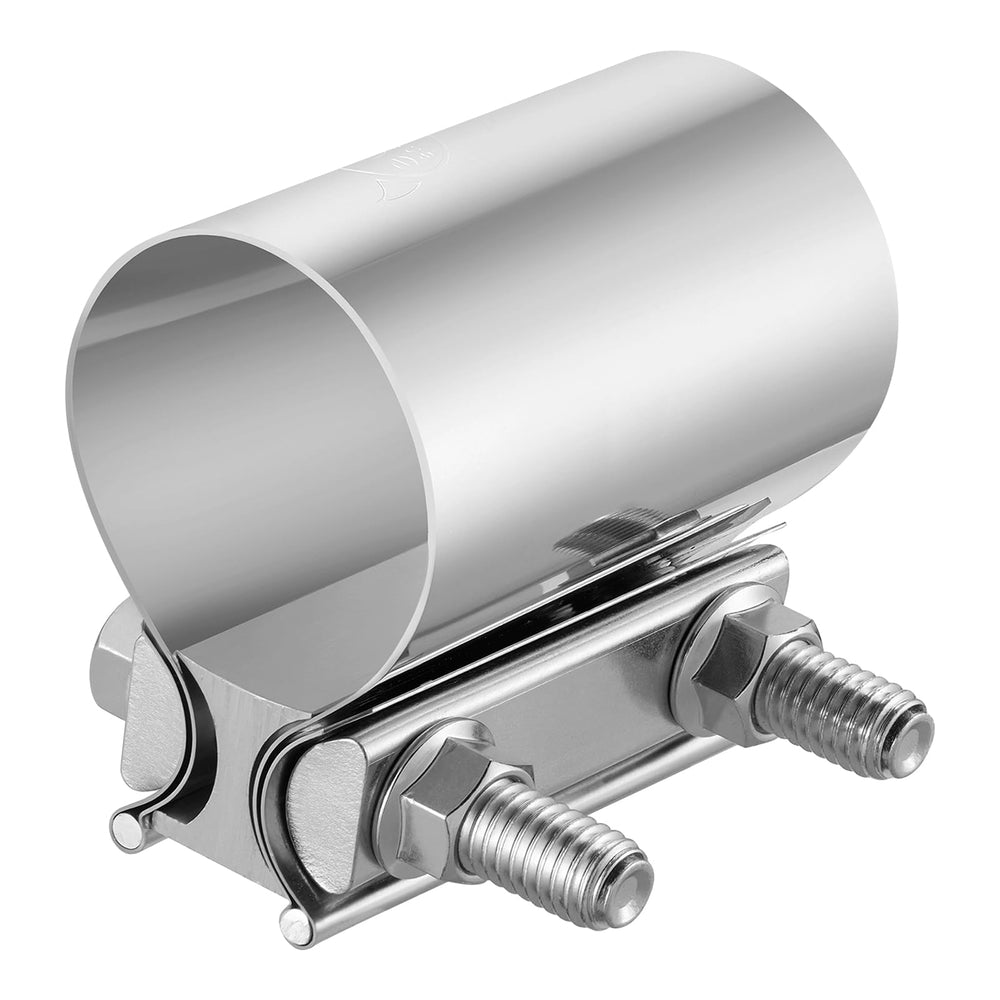 EVIL ENERGY front view of 2.5-inch clamp showing complete band and bolts for secure joins