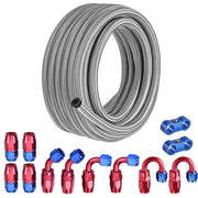 EVIL ENERGY front view of 20ft 8AN braided fuel hose showing full coil and label, reliable supply