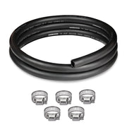 EVIL ENERGY front view of 5ft heater hose showing label and clamps, durable fit